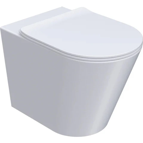 Parisi L'Hotel Wall Faced Pan with Soft Close Seat - Gloss White