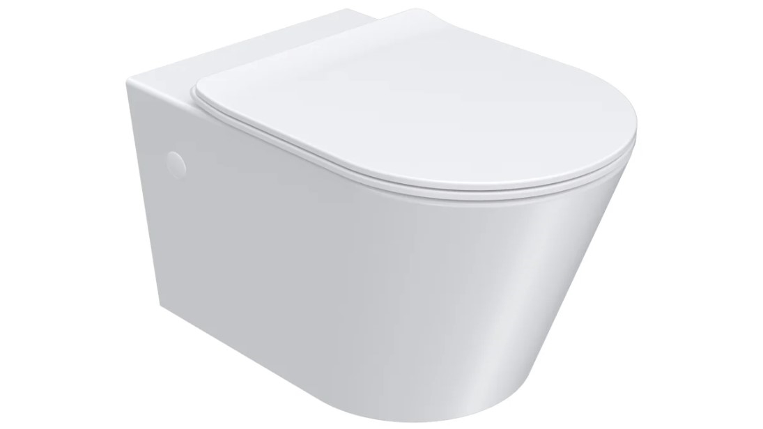Parisi L'Hotel Wall Hung Pan with Soft Close Seat - Gloss White