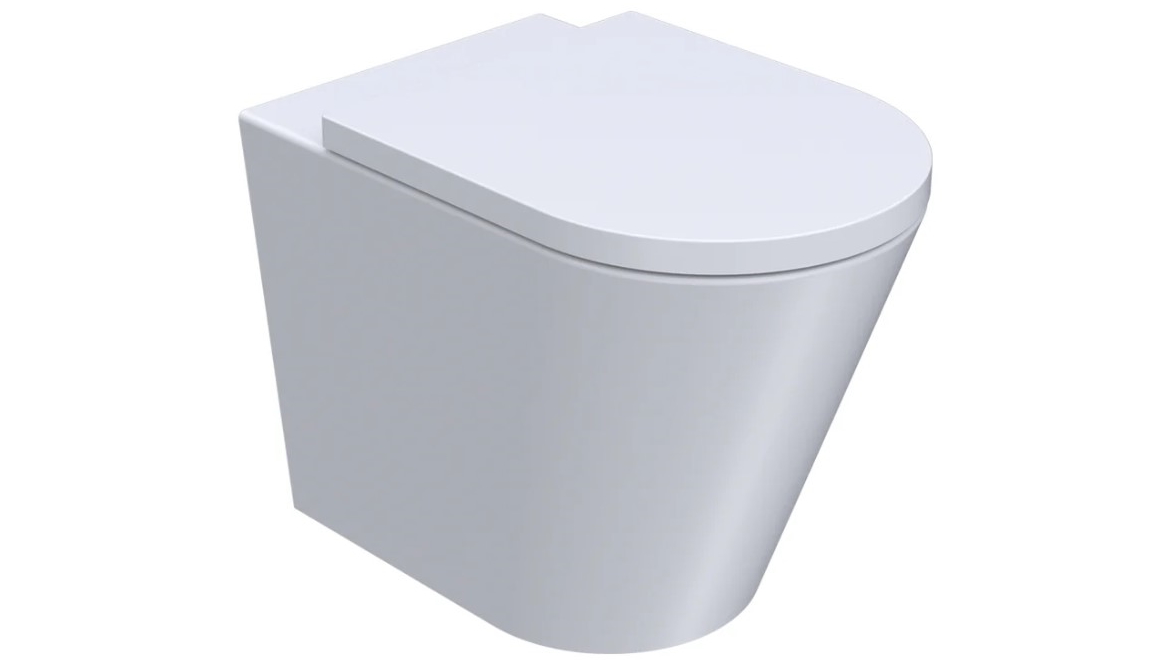 Parisi Linfa Rimless Wall Faced Pan with Soft Close Seat - Gloss White