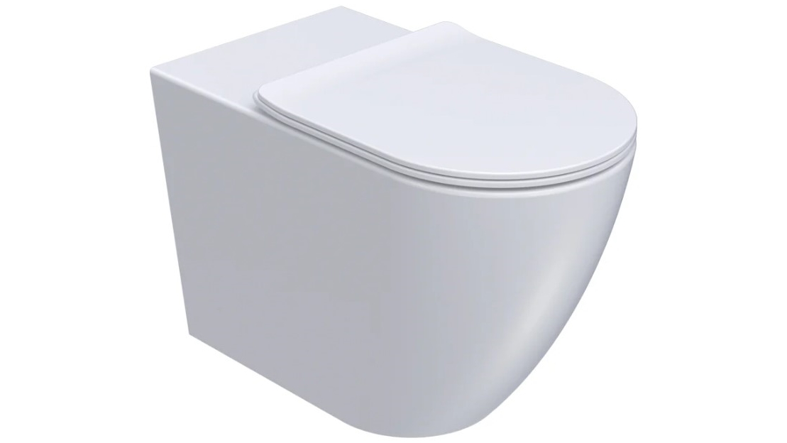 Parisi Ellisse II Ambulant Rimless Wall Faced Pan with Soft Close Seat - Gloss White
