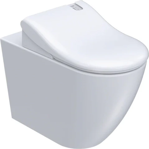 Parisi Aqua Intelligent Ambulant Wall Faced Pan with Bottom Inlet Bidet Seat - Gloss White
