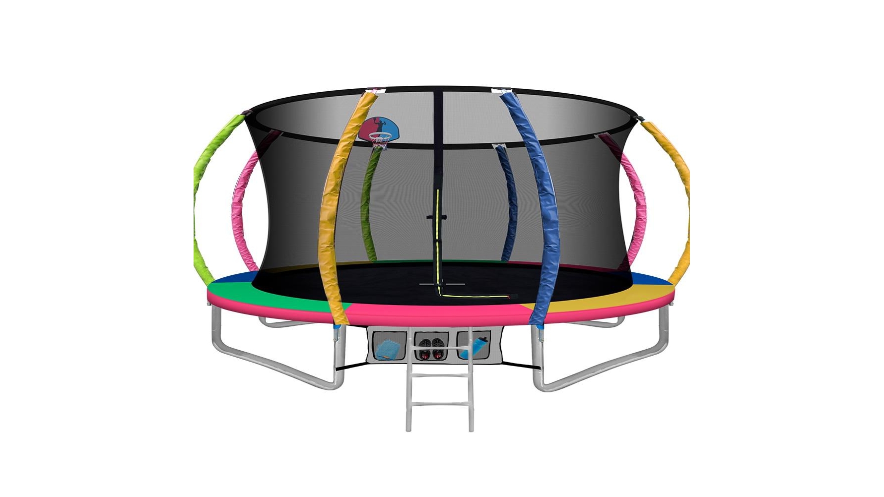 Everfit 14ft Trampoline with Basketball Hoop Multicolour Harvey Norman