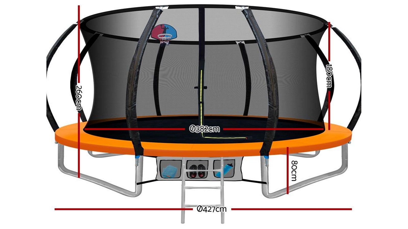Everfit 14ft Trampoline with Basketball Hoop Harvey Norman