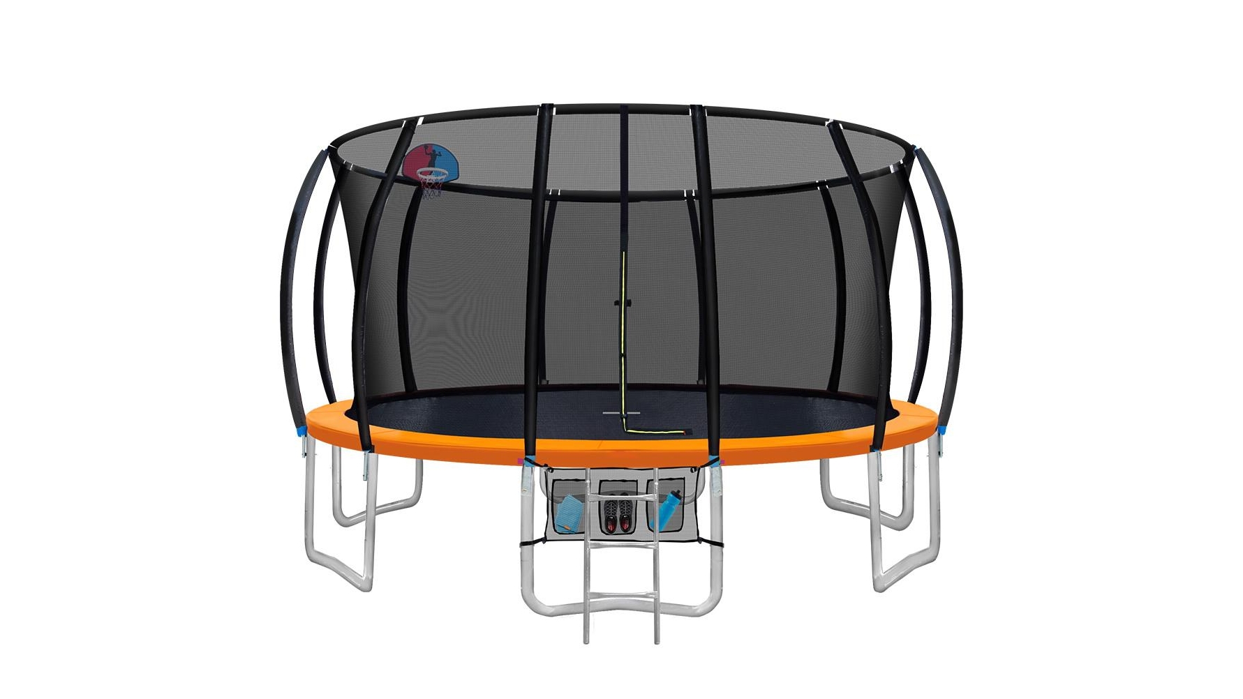 Everfit 16ft Trampoline with Basketball Hoop Orange Harvey Norman