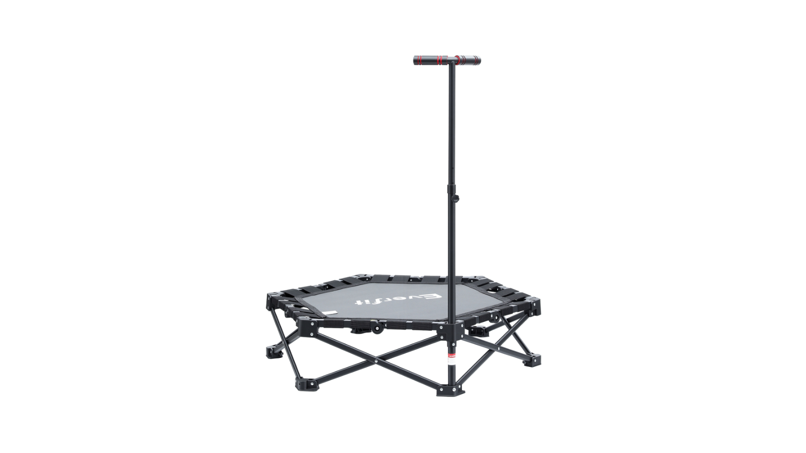 Everfit Adjustable Handle Indoor Foldable Trampoline Rebounder - Black