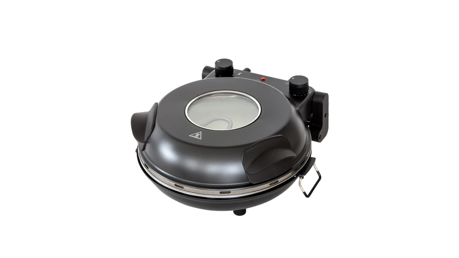 Healthy Choice 12inch Pizza Oven with Thermal Control Timer Viewing Window and Removable Stone - Black