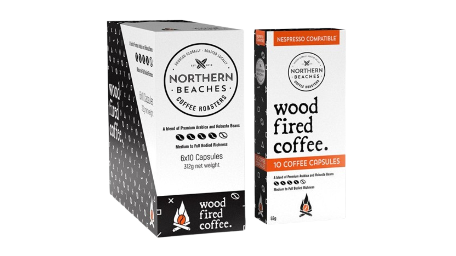Wood Fired Coffee Capsules (Nespresso Capatible) - 60 Capsule Carton