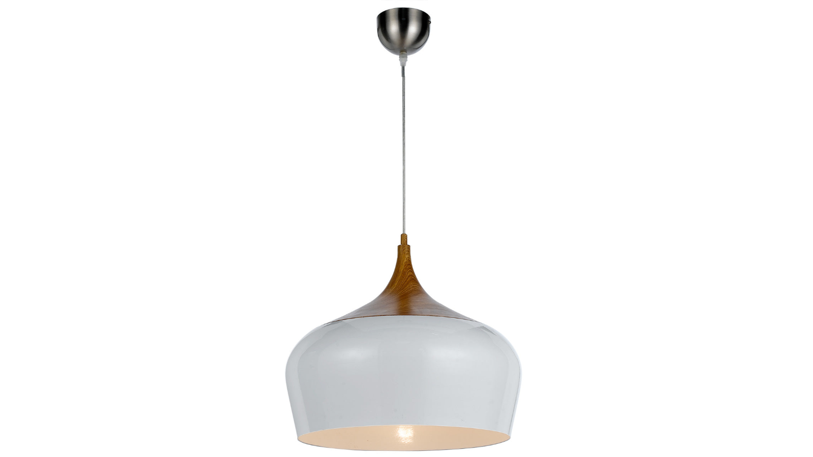 Pretty & Practical Cantoton Pendant Light with Oak Accent