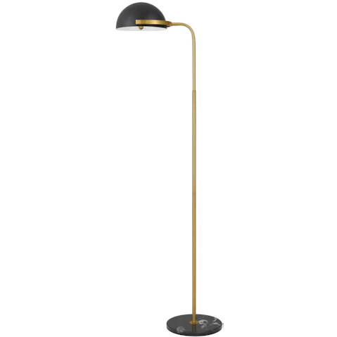 Pretty & Practical Pretty and Practical Solmark Floor Lamp Gold Tube Accent for Refined Modern Interiors