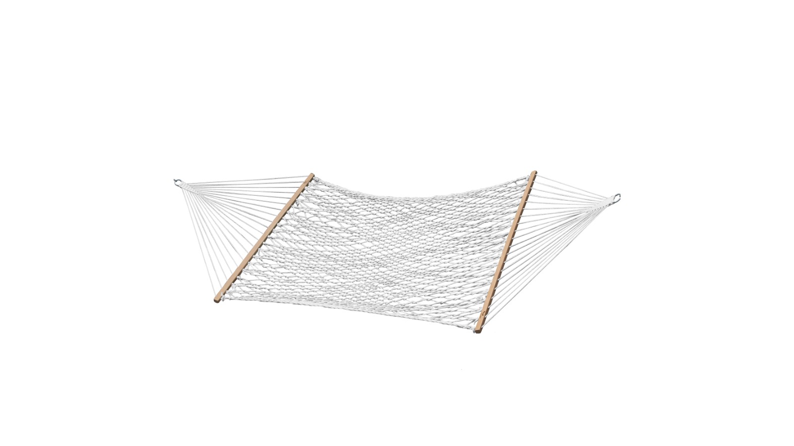 Vivere Polyester Rope Spreader Bar Hammock  - White