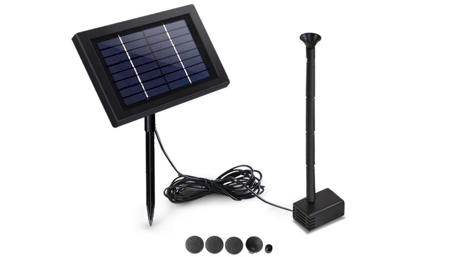 Gardeon Solar Pond Pump Water Fountain Outdoor Powered Submersible Filter 4FT