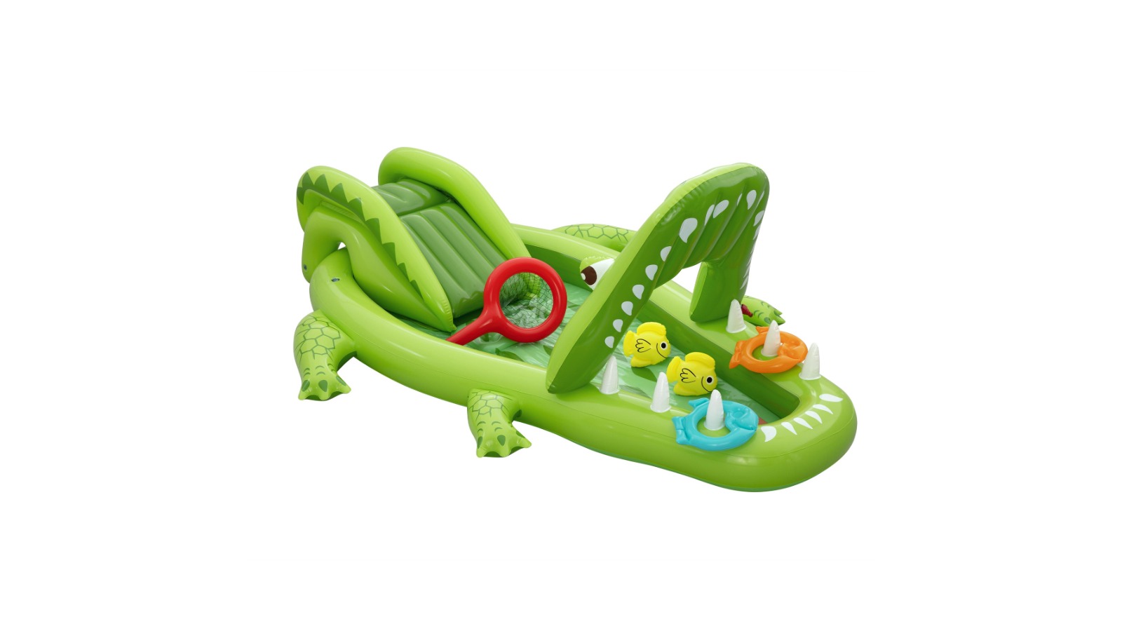 Bestway Inflatable Alligator Kids Play Pool with Slide - Green
