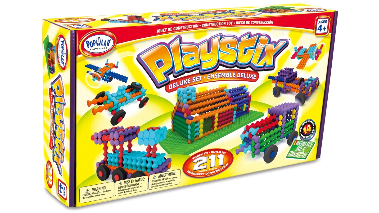 Popular Playthings Playstix 211 Pieces Deluxe Set