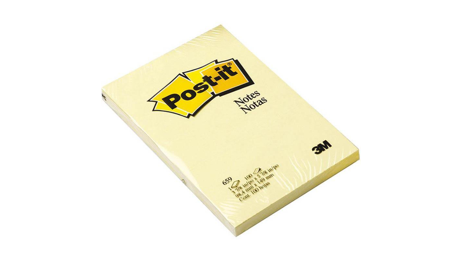 Post-it 659 10.1 x 15.2cm Original Notes - Yellow