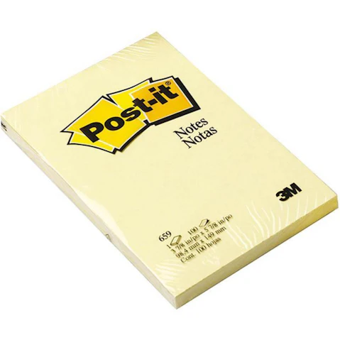 Post-it 659 10.1 x 15.2cm Original Notes - Yellow