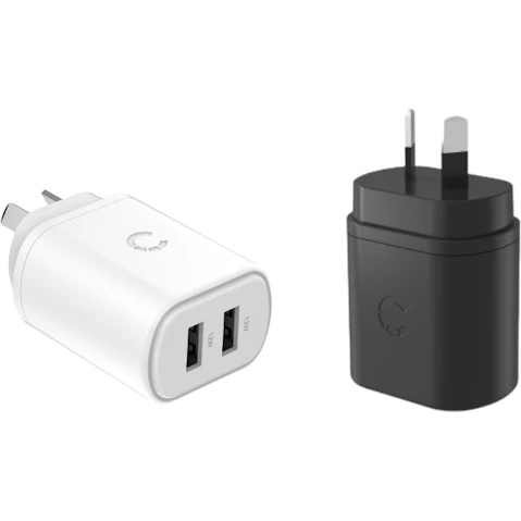 Cygnett PowerPlus 12W Dual USB-A Wall Charger