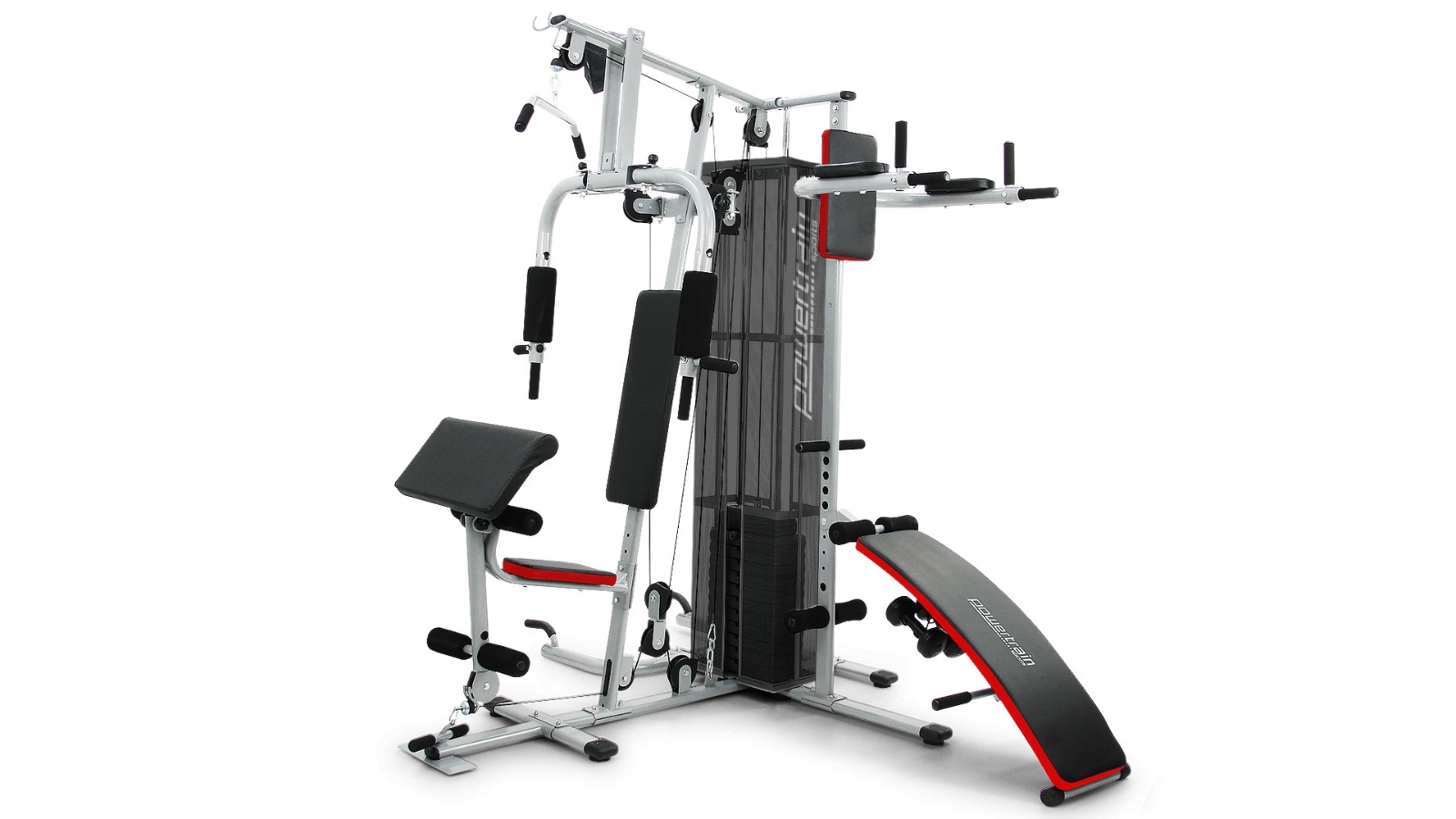PowerTrain Home Gym Multi Station with 79.38kg Weights and Dumbbells