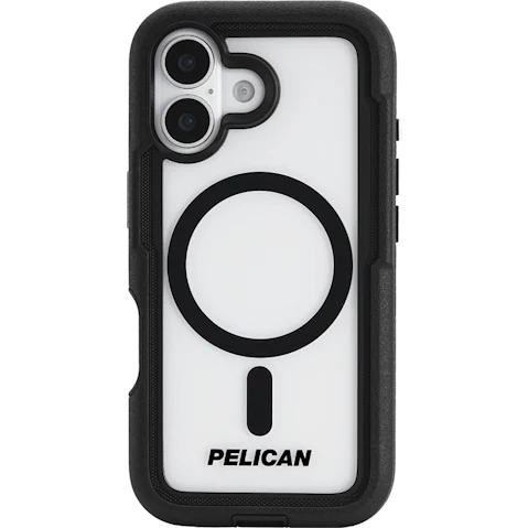 Pelican Voyager MagSafe Case with Holster for iPhone 17 - Black/Clear