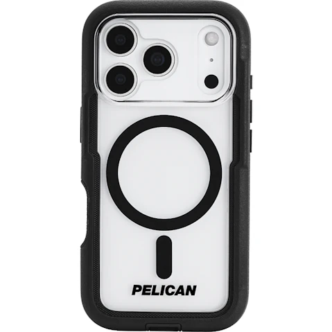 Pelican Voyager MagSafe Case with Holster for iPhone 17 Pro - Black/Clear
