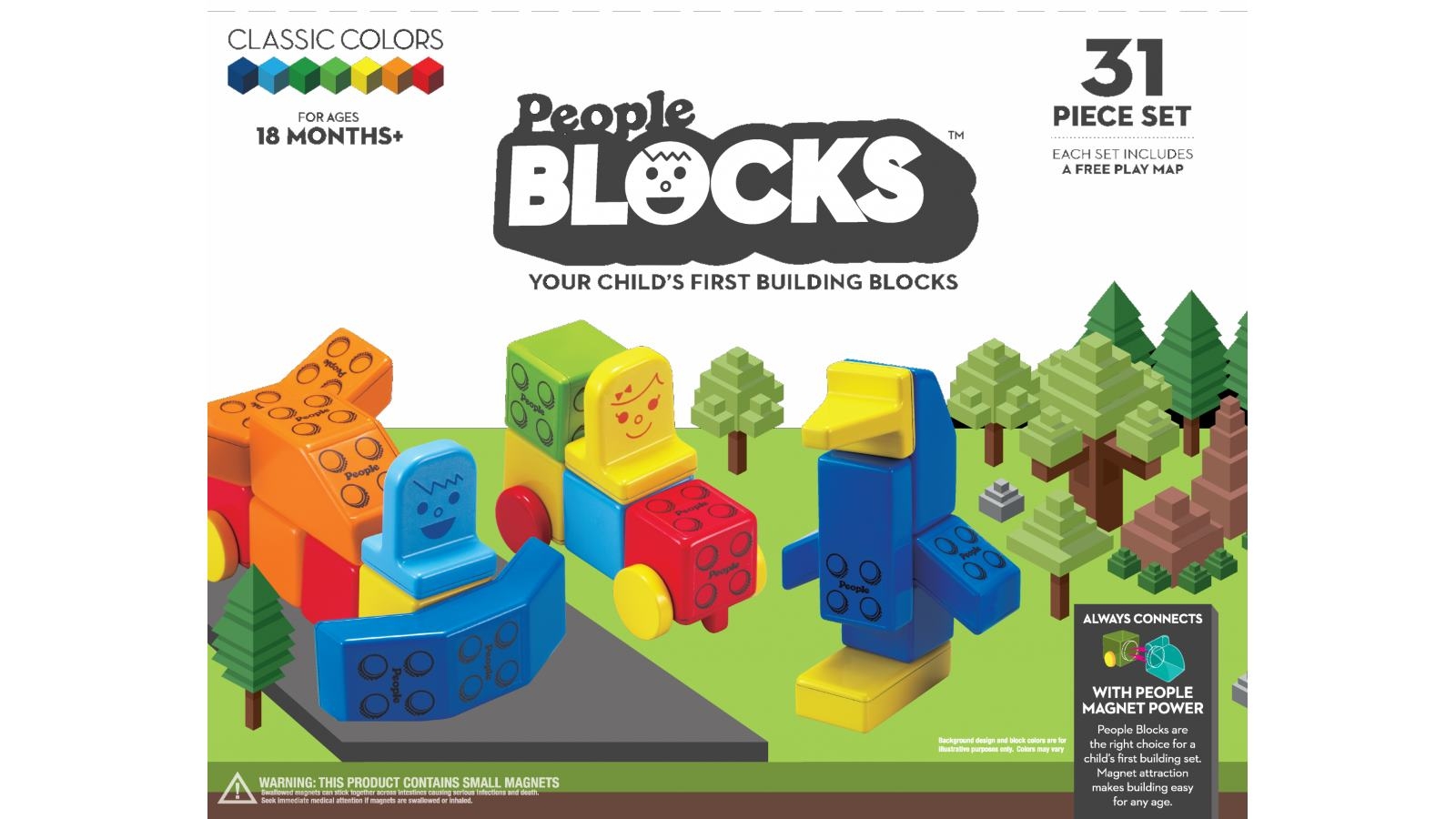 People Blocks 31 Piece Set - Classic