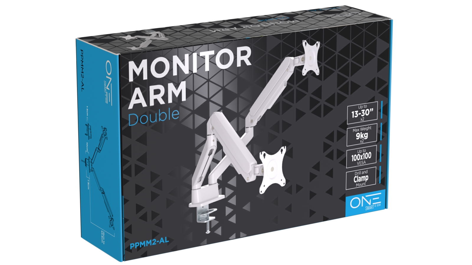 ONE Premium Gas Lift Dual Monitor Arm Harvey Norman