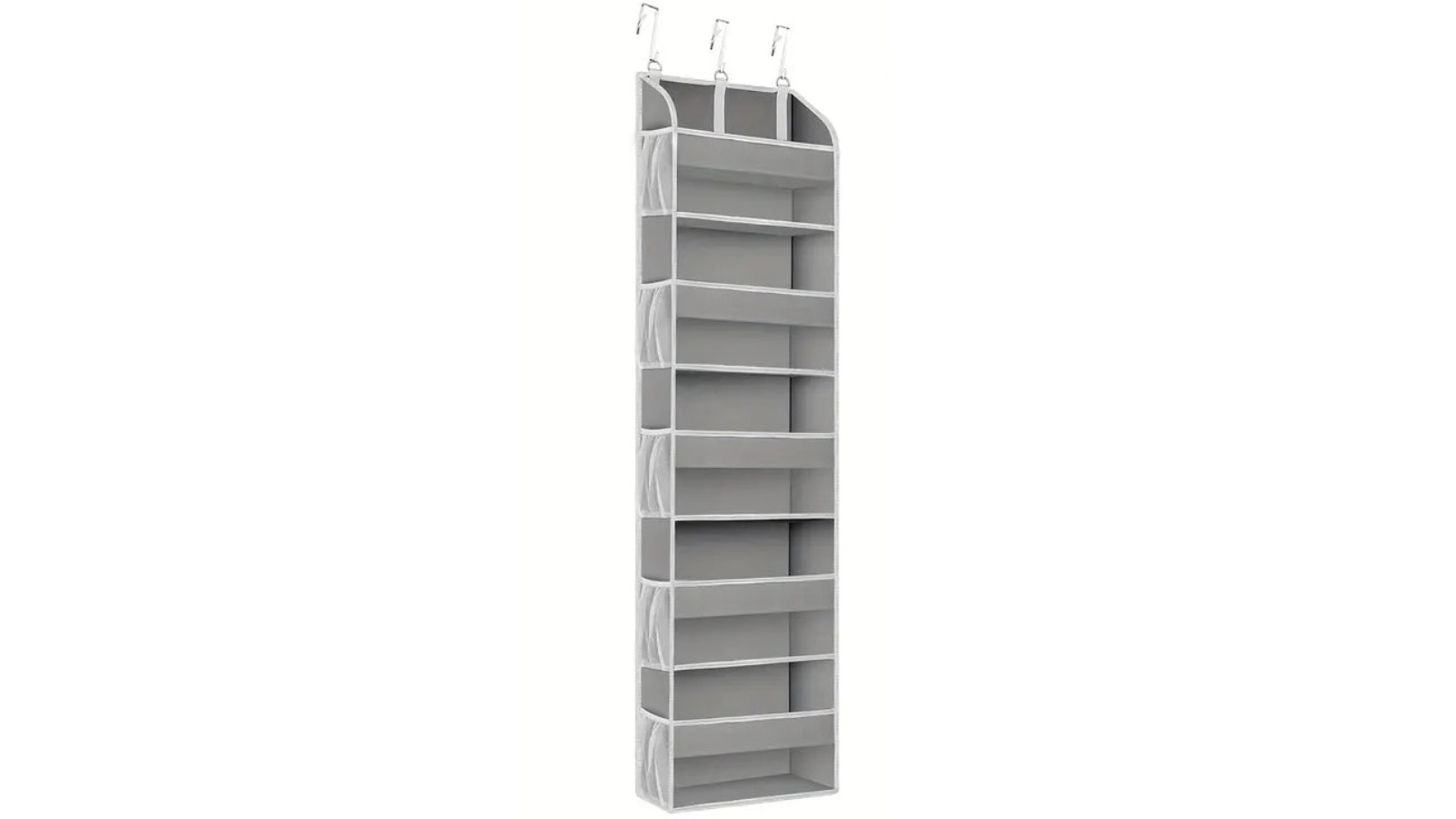 TM 5-Shelf Over-the-Door Organizer with 10 Large Pockets - Light Gray