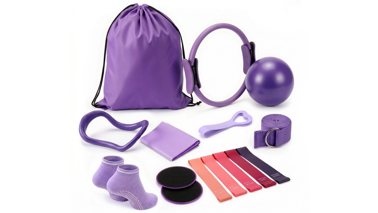 Everfit Set of 15 Pilates Ring for Women - Purple