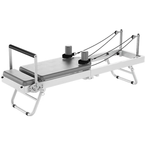 Eeeza Foldable Steel Frame Pilates Reformer - Grey