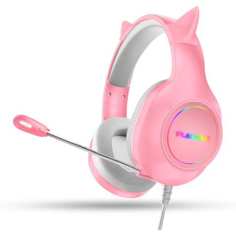 Playmax RGB Cat Ear Headset - Pink