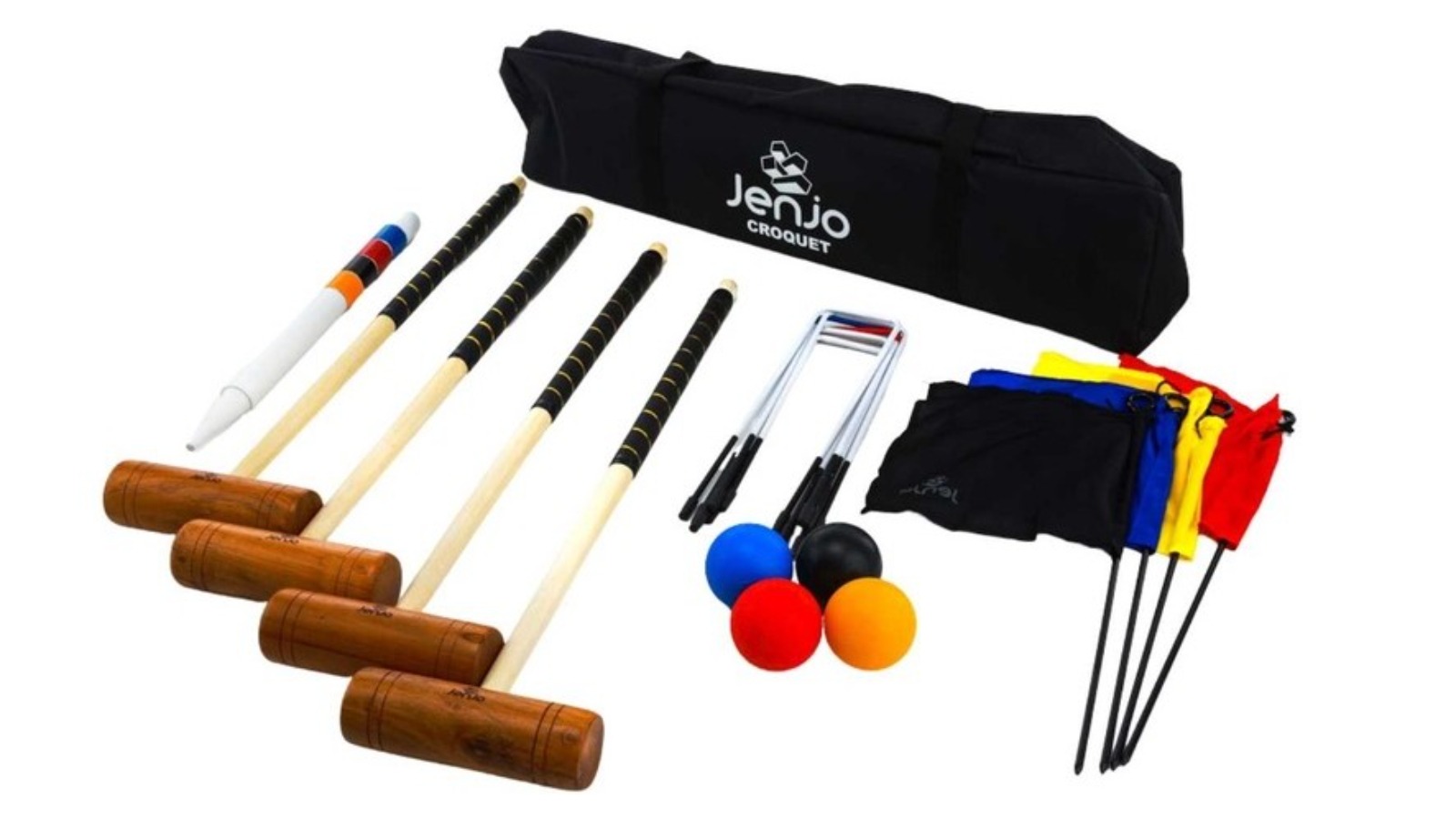 Jenjo Championship Hardwood Croquet 4 Player Set