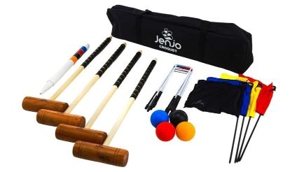 Jenjo Championship Hardwood Croquet 4 Player Set