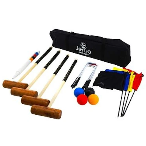 Jenjo Championship Hardwood Croquet 4 Player Set