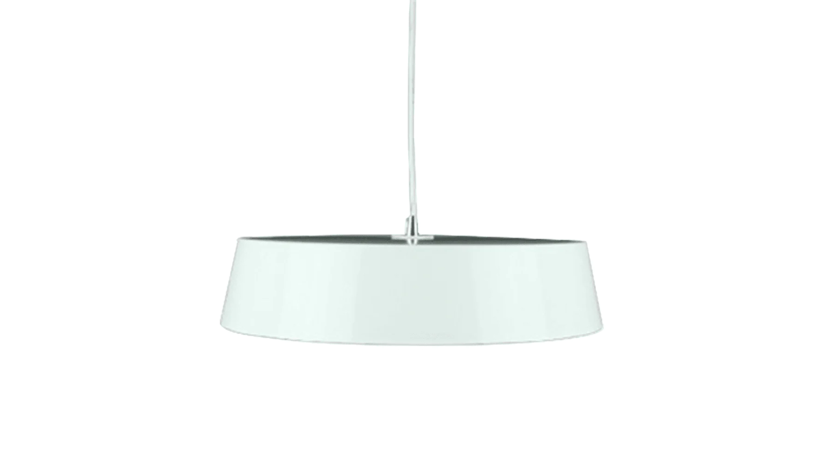 Sylvania Lighting Classic Metal Pendant Light Lamp High Gloss Finish - White