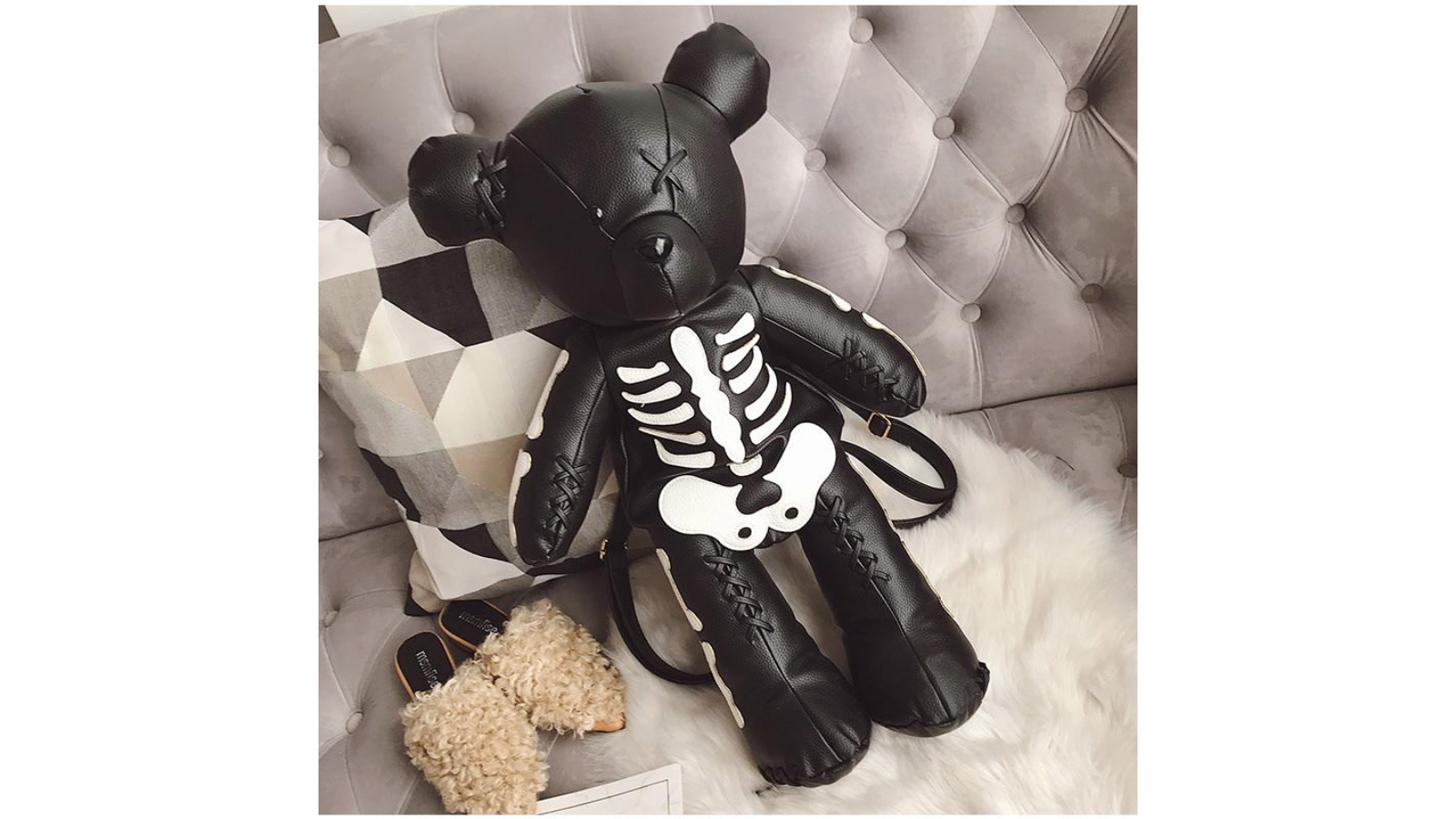 HOD Punk Goth Skeleton Bear Backpack Kawaii Accessories for Women