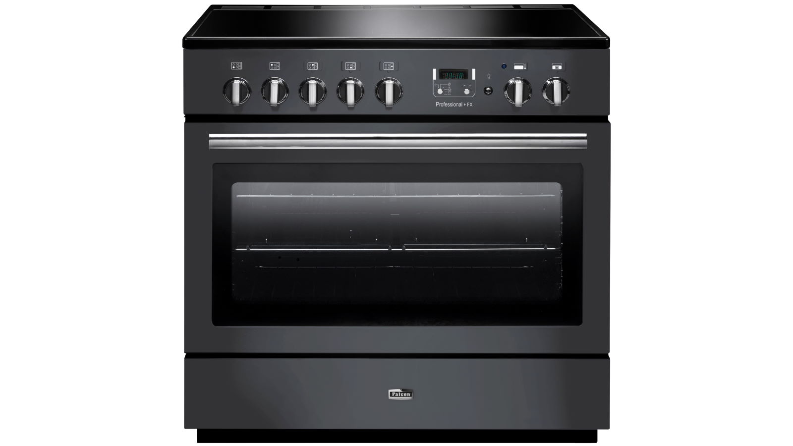 Falcon Professional+ FX 900mm Chrome Fitting Freestanding Induction Cooker - Slate