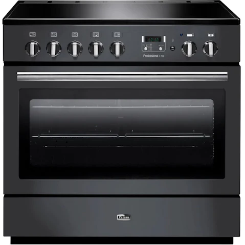 Falcon Professional+ FX 900mm Chrome Fitting Freestanding Induction Cooker - Slate