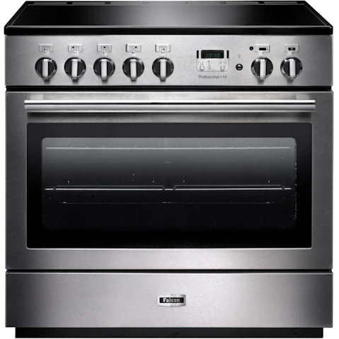 Falcon Professional+ FX 900mm Chrome Fitting Freestanding Induction Cooker - Stainless Steel