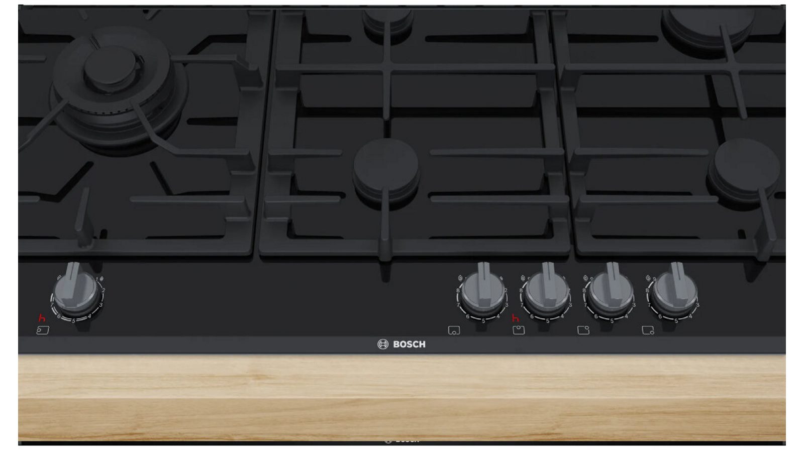 Bosch 900mm Series 8 Ceramic Glass Gas Cooktop Black Harvey Norman