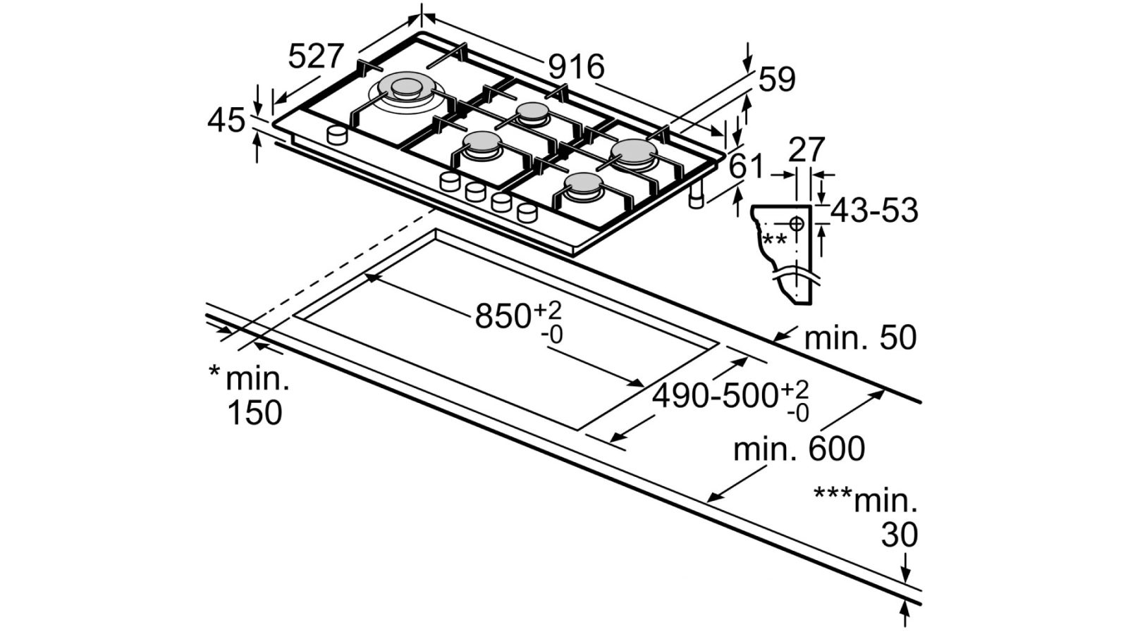 Bosch 900mm Series 8 Ceramic Glass Gas Cooktop Black Harvey Norman