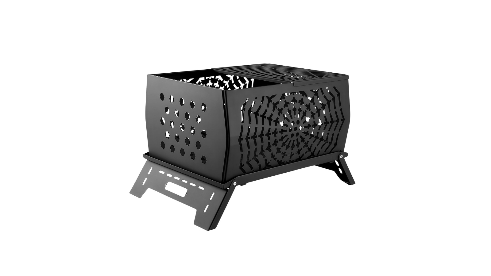 Glasshaus Co Carbon Steel Weather-Resistant Portable Firepit with Leg