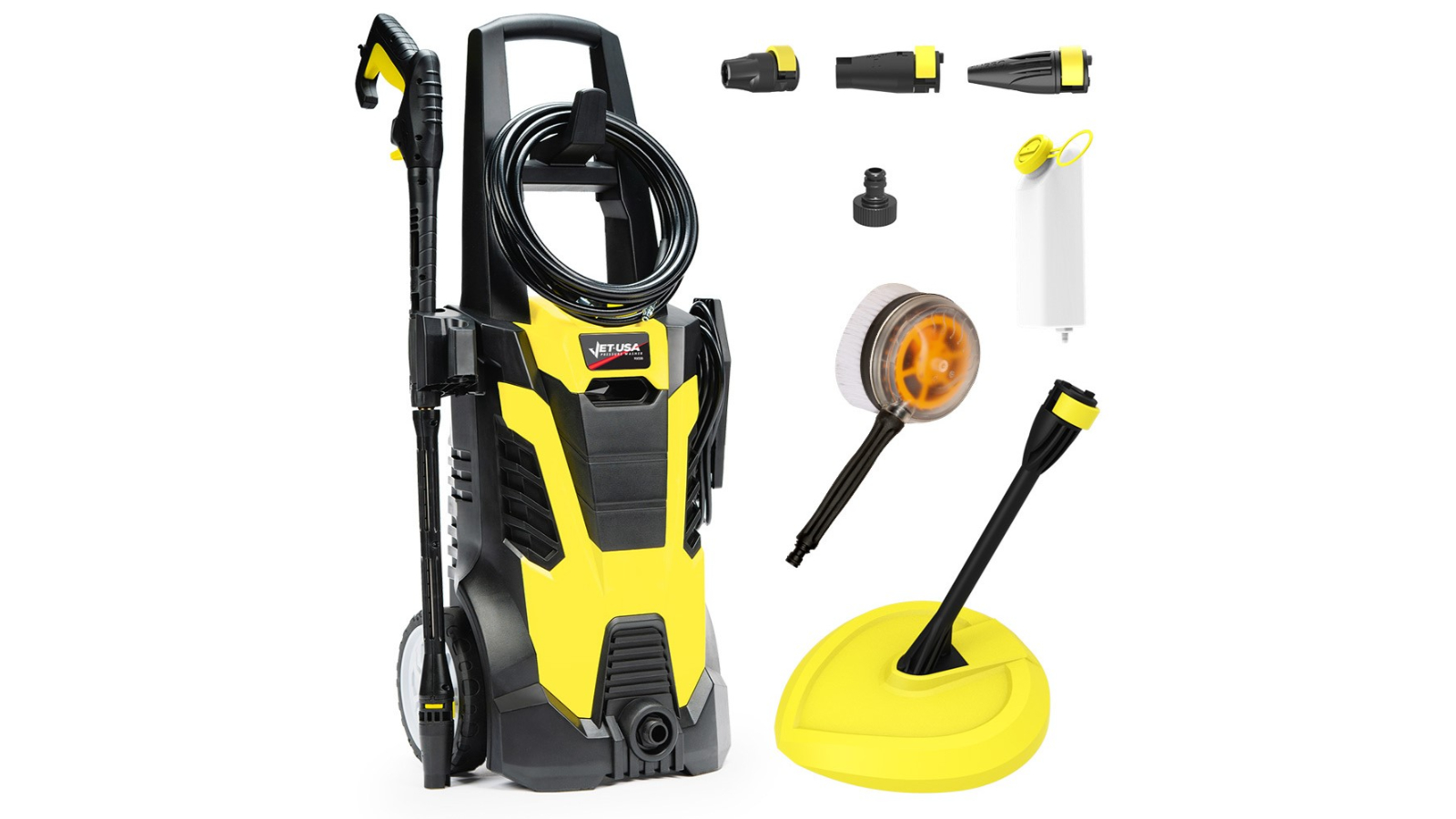 Jet-USA Electric High Pressure Washer Brush Head Deck Cleaner Detergent Bottle