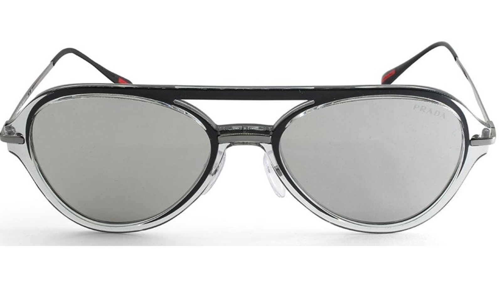 Prada Sport PS 04TS MQG2B0 Mirror Men s Sunglasses Transparent Grey Silver Harvey Norman