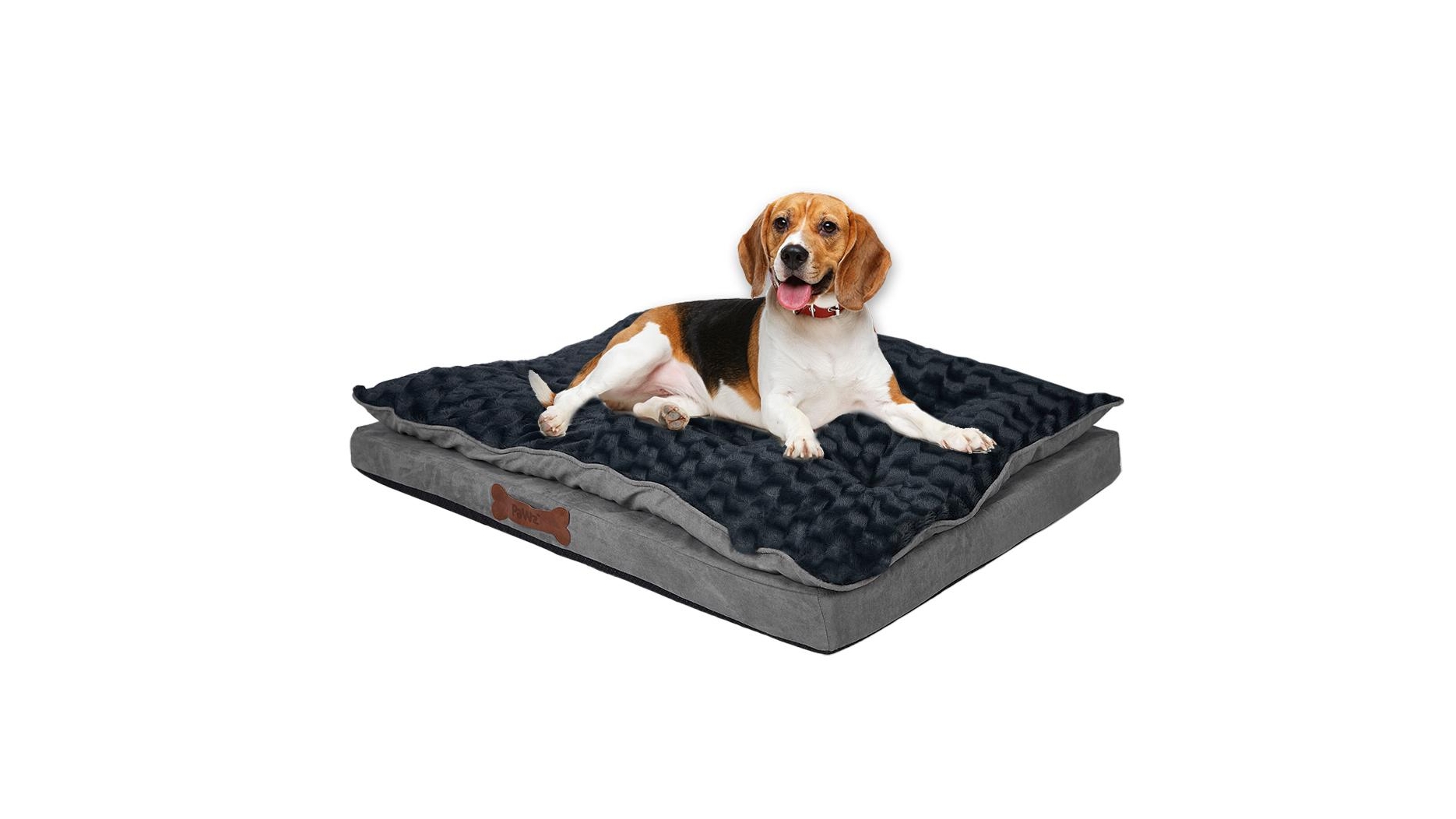 Sello Small Dog Calming Bed Warm Soft Plush - Dark Grey