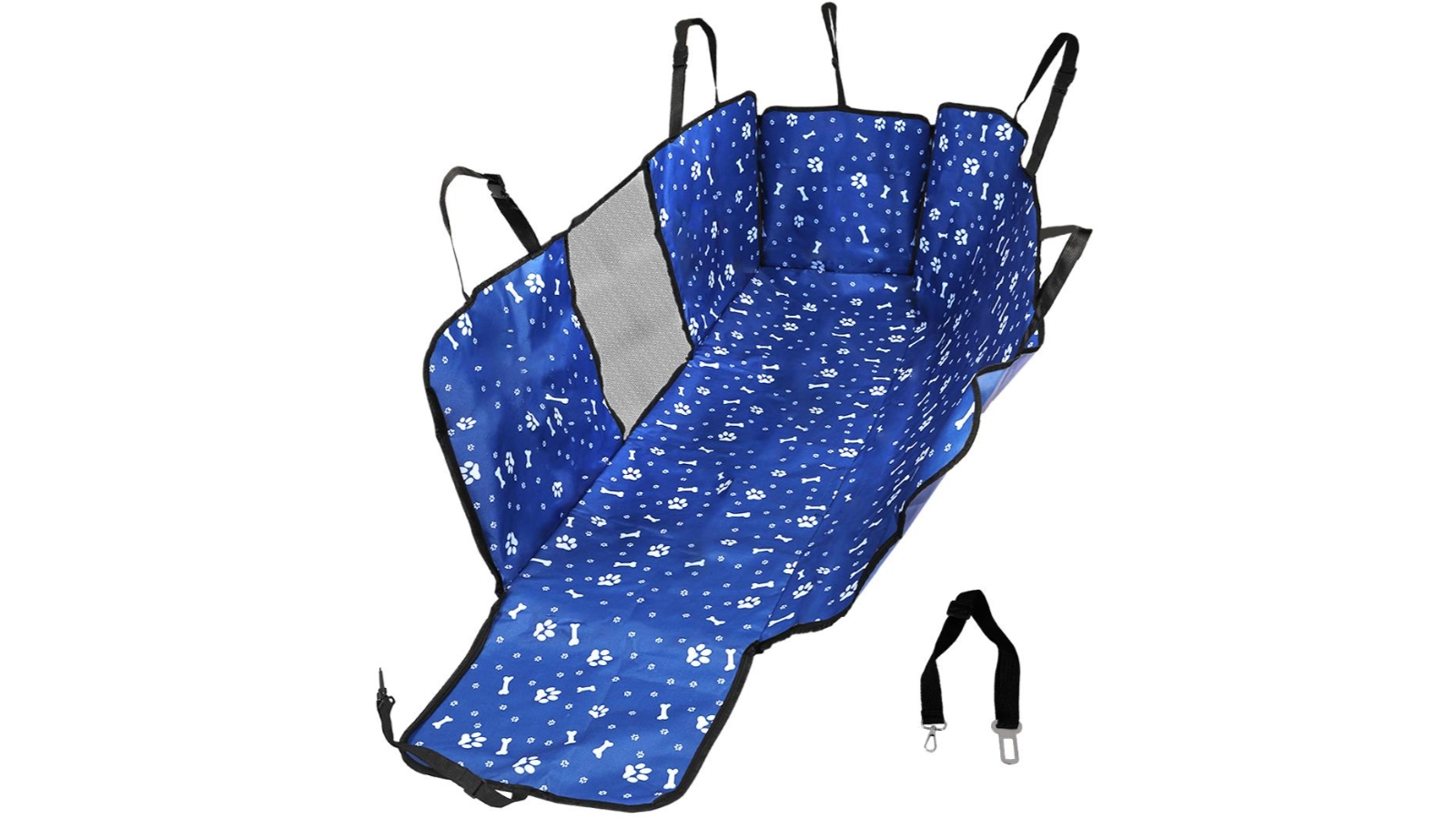 PaWz Pet Back Car Seat Cover Hammock Nonslip Dog Waterproof Rear - Blue