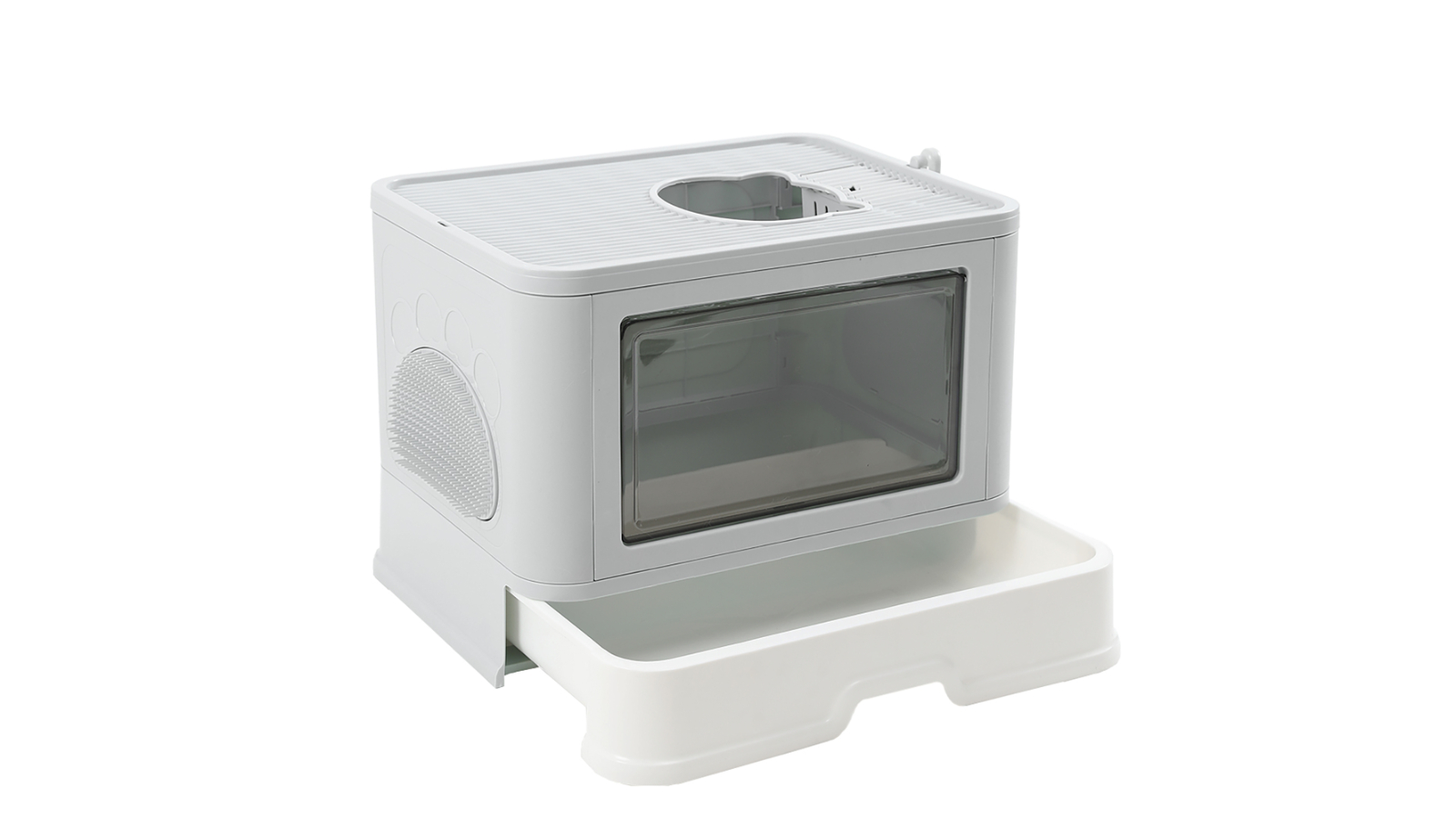 PaWz Foldable & Enclosed Cat Litter Box - Grey