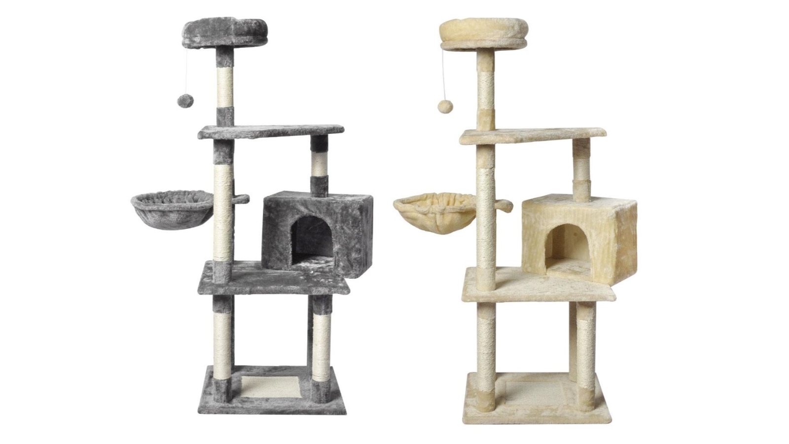 PaWz 130cm Cat Tree Toy Scratching Post Wooden House