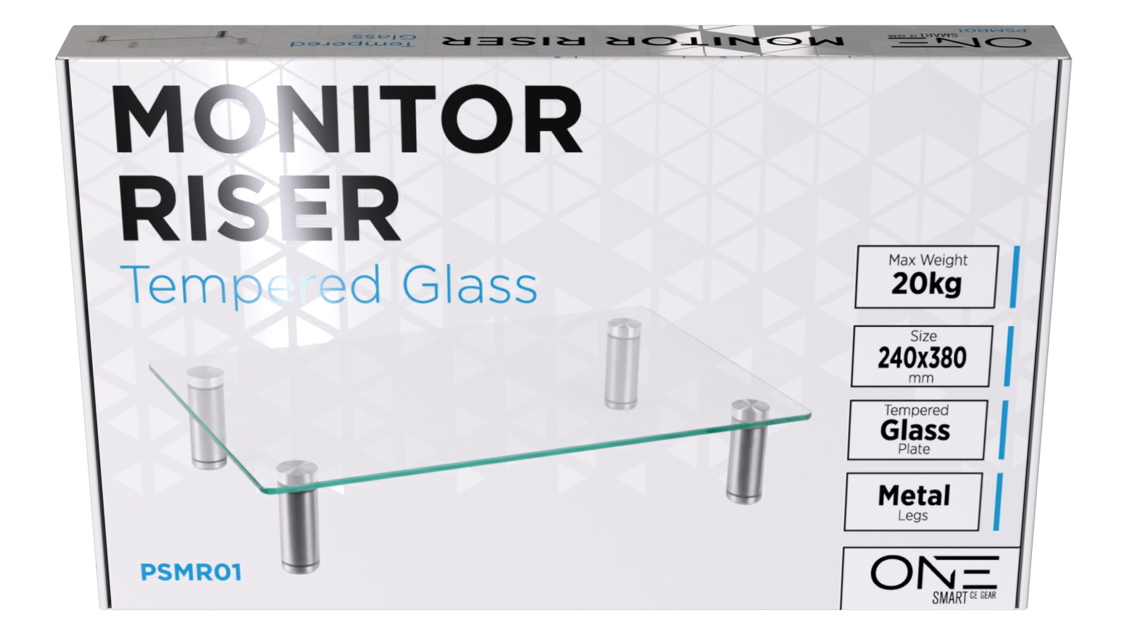 ONE Tempered Glass Monitor Riser | Harvey Norman