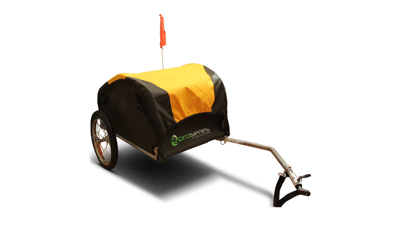 ProSeries Dual Wheel Cargo Storage Bicycle Trailer - Black/Yellow