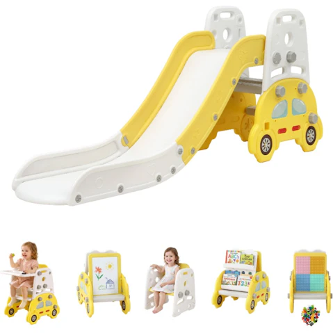 Keezi Kids 5-in-1 Slide Set - Yellow
