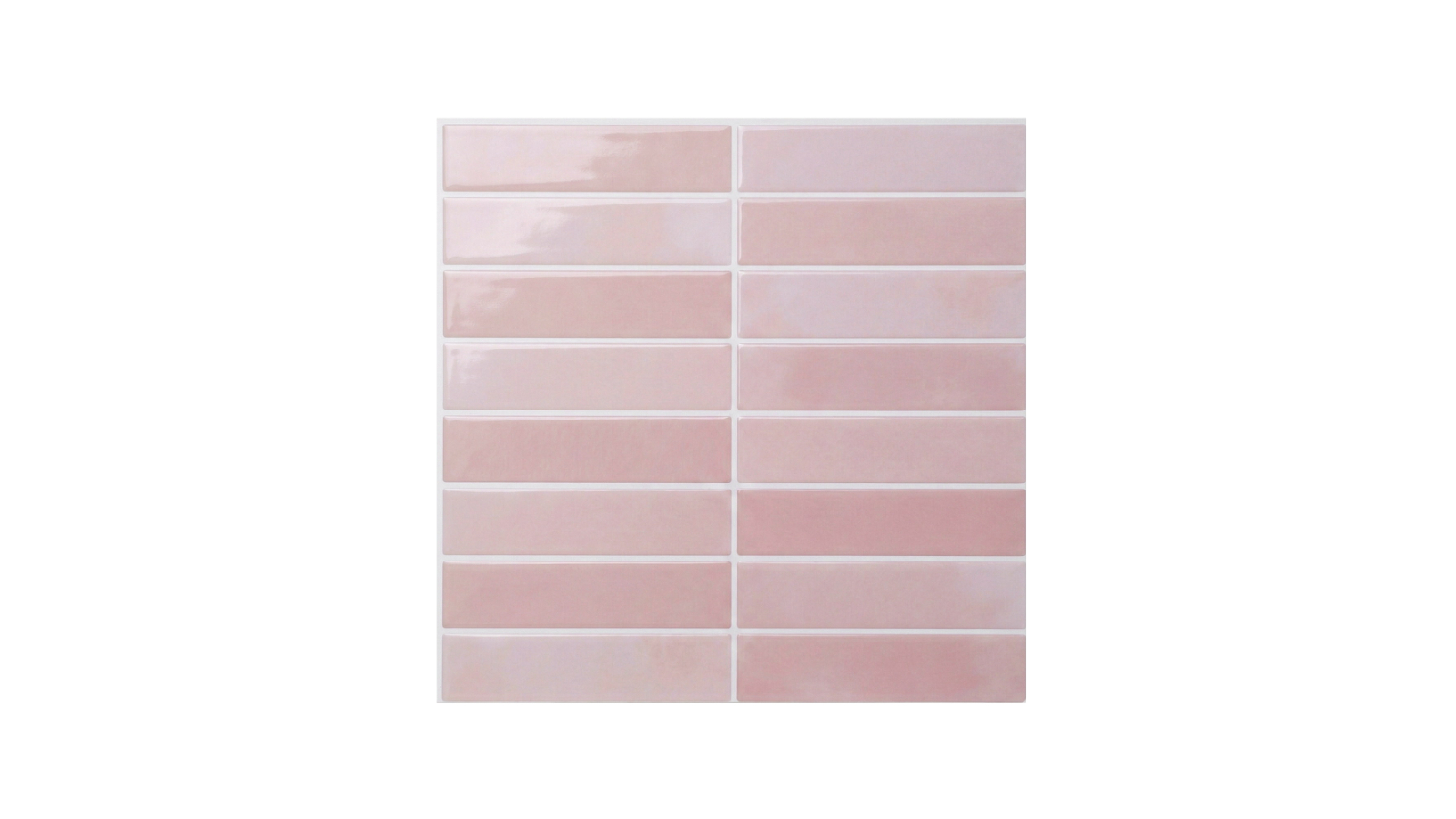 Artiss 10 Sheets Self-Adhesive Linear Grid Backsplash 3D Peel and Stick Wall Tiles  - Pink